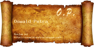 Oswald Petra névjegykártya